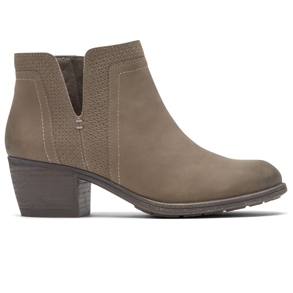 Rockport Womens Booties Grey - Cobb Hill Anika V-Cut - UK 479-OCPRYI